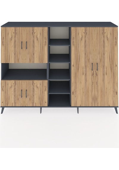 Hyperion Dolap 13 Raflı 6 Kapaklı 220x44x163 Antrasit-çam/antrasi Antrasit-çam/antrasit Hyperion Dolap 13 Raflı 6 Kapaklı 220x44x163 Antrasit-çam/antrasi Antrasit-çam/antrasit