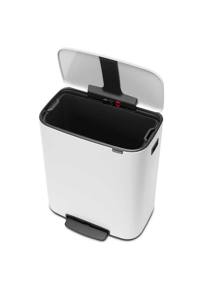 Brabantia Bo Matt Beyaz Pedallı Çöp Kutusu 60lt Plastik İç Kovalı Beyaz