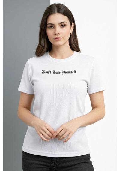 Wear Vexel Kadın Wafıl Kumaş Tişört Regular Kalıp Bisiklet Yaka Baskılı T-shirt - Beyaz Beyaz Wear Vexel Kadın Wafıl Kumaş Tişört Regular Kalıp Bisiklet Yaka Baskılı T-shirt - Beyaz Beyaz