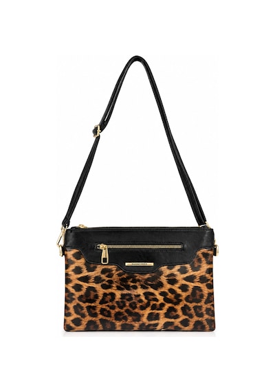 Sanmorris Kadın Suni Deri Ayarlanabilir Çapraz Ve El Askılı Portföy, Clutch Çanta S-1360 Leopar Desenli