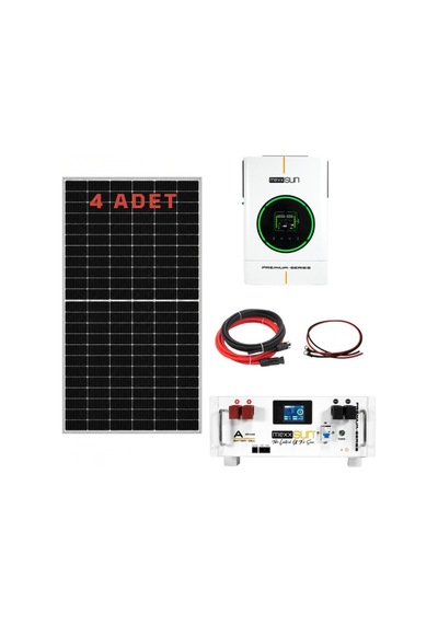 Bağ Bahçe Karavan İçin Lityum Akülü Hazır Paket Solar Güneş Enerji Sistemi Paket 7