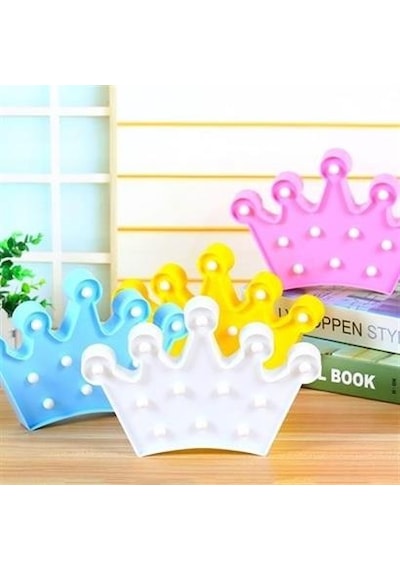 3d Dekoratif Pilli Kraliçe Tacı Model Led Masa Ve Gece Lambası Diğer