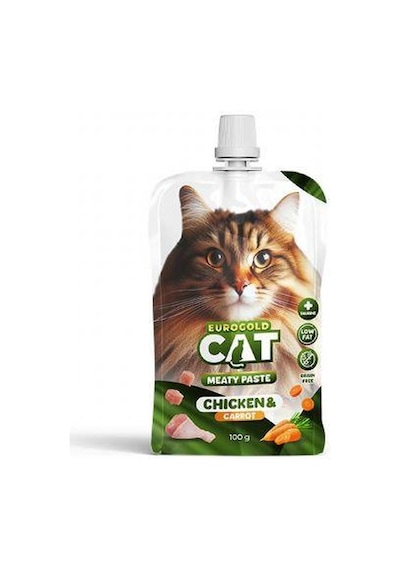 Eurogold Cat Et Ezmesi Tavuklu Havuçlu Kedi Ödül Maması 100 G