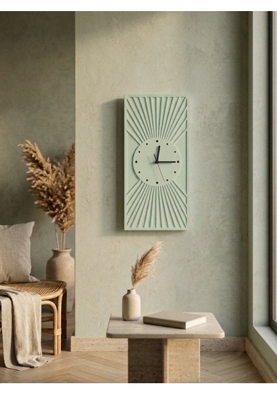Kaveld Solaria Minimalist Duvar Saati - Modern Bohem Güneş Işınları Motifli Saat, Özel El Yapımı Duvar Saati Beyaz Açık Adaçayı Kaveld Solaria Minimalist Duvar Saati - Modern Bohem Güneş Işınları Motifli Saat, Özel El Yapımı Duvar Saati Beyaz Açık Adaçayı