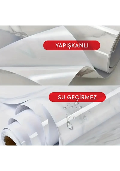Konyax Mermer Desenli Kaplama Kağıdı 5 Metre