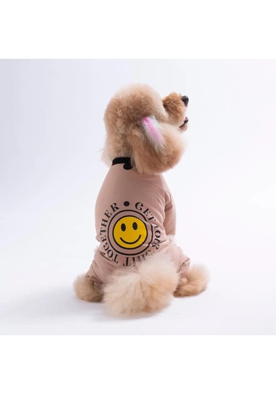 Pawstar 26903 Kahverengi Smile Küçük Irk Köpek Pijama Tulum