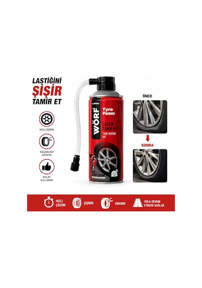 Lastik Tamir Kiti 400 Ml. Lastik Tamir Köpüğü Sprey