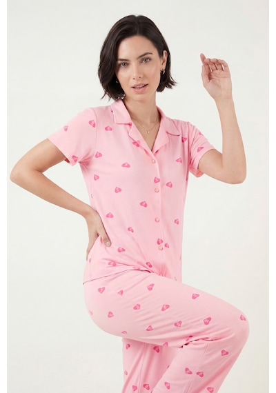 Lela Bayan Pijama Takımı 65750101y Açık Pembe
