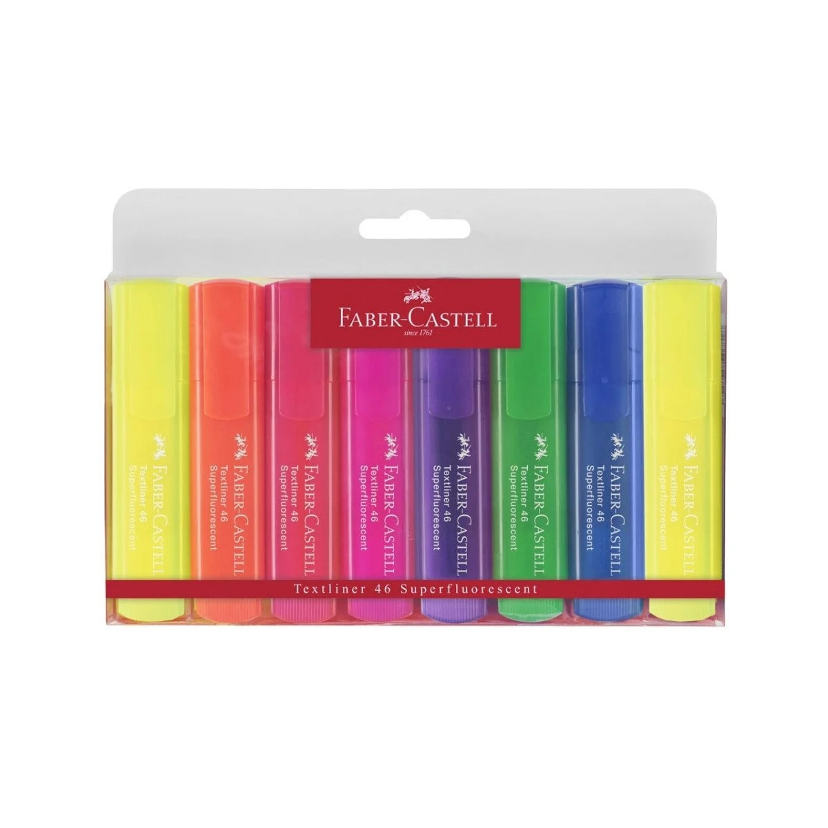 Faber Castell Şeffaf Gövde Fosforlu Kalem Seti 8'li 6689 Pastel Ultramarin