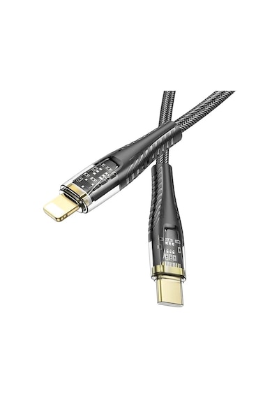 Hoco U121 Gold Standard Transparent Discovery Edition 60w Type-c To İphone Lightning Hızlı Şarj Ve D- 5775 Standart