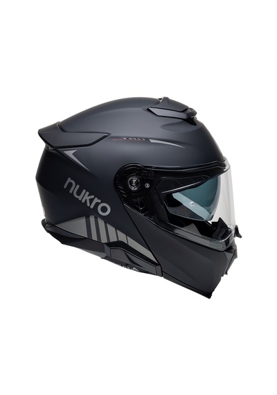 Nukro 937-sv Çene Açılır Motosiklet Kaskı Mat Siyah