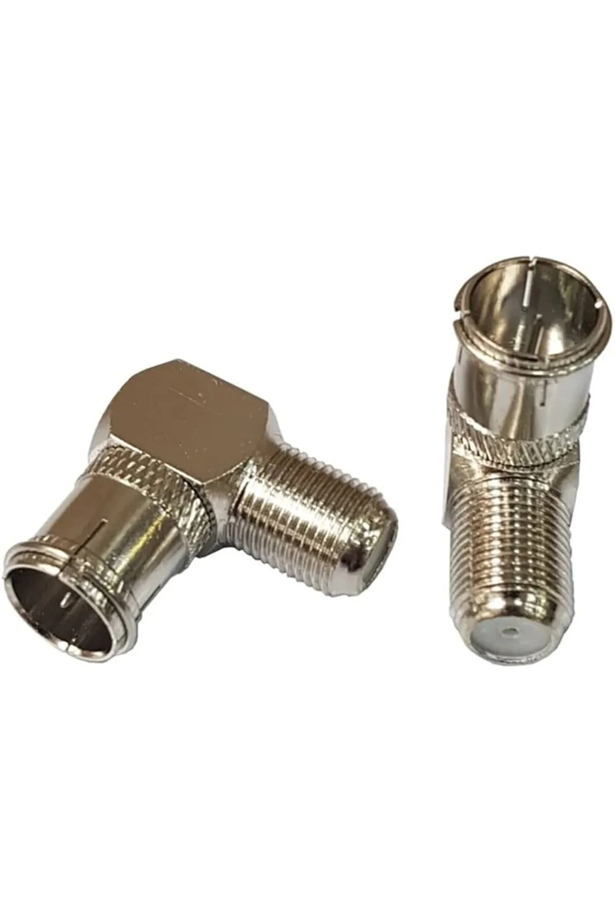 2 Adet F Konnektör L Fiş Quick Geçişli L Tip 90 Derece F Hızlandırıcı 90 Derece Anten Başlığı Quick Fiş Için F Connektör 2 Tane Rg6 Rg5 Geçmeli Adaptör