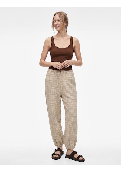 Koton Modal Karışımlı Slim Fit Kare Yaka Kolsuz Bluz Kahverengi 6sal30332ık Kahve