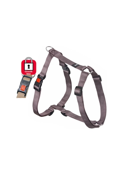 Karlıe - 18 - Kilitli Göğüs Tasma Xs - Csmo-tex - 25-40cm Gri Krom