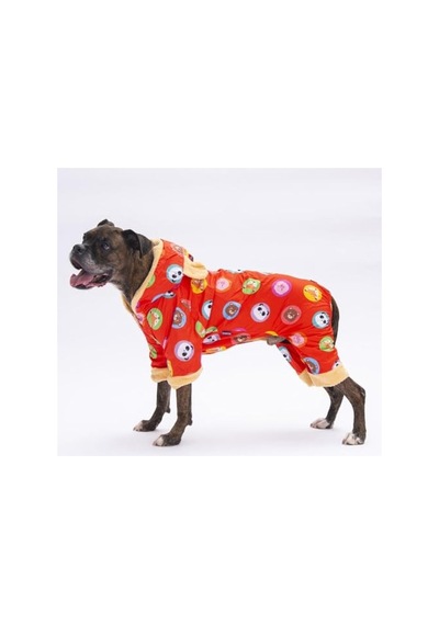 Adonis Büyük Irk Köpekler İçin Yağmurluk Mont - Turuncu Renk, 6xl Açık Gri