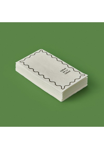 Kitchen 20'li Creme De La Creme Desen Peçete - Gri / Beyaz - 16x8 Cm Renkli
