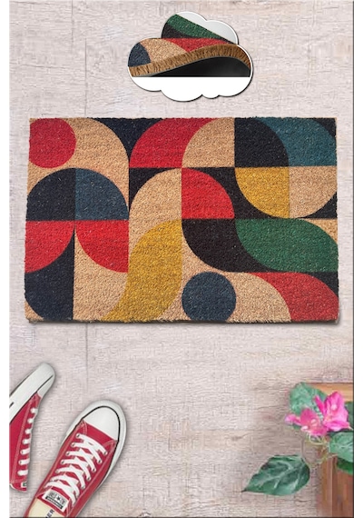 Coco Grave 40x60 cm KIL Paspas,Dekoratif Çok Amaçlı Iç ve Dış Kapı Paspası