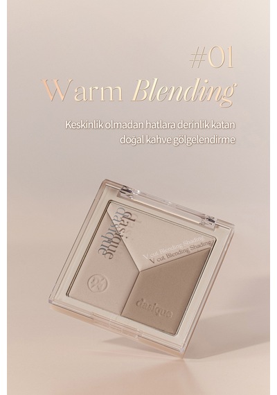 Dasique  Doğal Gölgelendirme Sunan 3'lü Kontür Paleti V Cut Blending Shading 02 Cool Blending