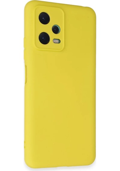 Newface Xiaomi Redmi Note 12 5g Kılıf Nano İçi Kadife Silikon - Sarı