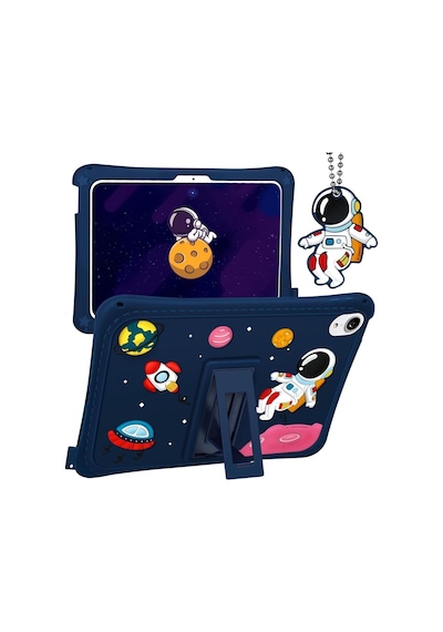 Samsung Galaxy Uyumlu Tab A7 Lite T220 Kılıf Çocuklara Özel Karakter Baskılı Standlı Sevimli Astronot T225 T227