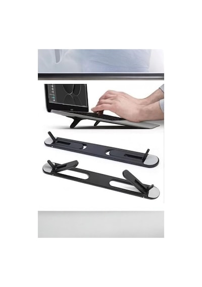 22 Cm Uzunlukta Yapışkanlı Katlanabilir Laptop Standı, Ayarlanabilir Yükseklik 1