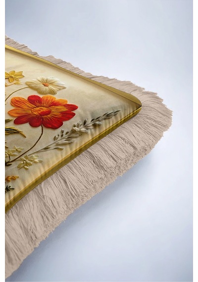 Çiçek Desenli Bahar Bahçe Saçaklı Yastık Kılıfı - Botanik Floral Boho Vizon Püsküllü Kırlent Kılıfı Sakin Esinti Ritüel Çiçek Desenli Bahar Bahçe Saçaklı Yastık Kılıfı - Botanik Floral Boho Vizon Püsküllü Kırlent Kılıfı Sakin Esinti Ritüel