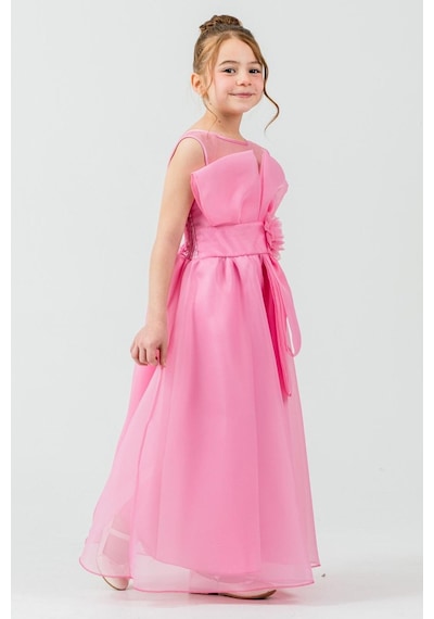 Mnk Baby & Kids Kız Çocuk Organze Tül Çiçek Ve Fiyonk Detaylı Gipe Sırtlı Prenses Abiye Elbise M00800 Pembe Mnk Baby & Kids Kız Çocuk Organze Tül Çiçek Ve Fiyonk Detaylı Gipe Sırtlı Prenses Abiye Elbise M00800 Pembe