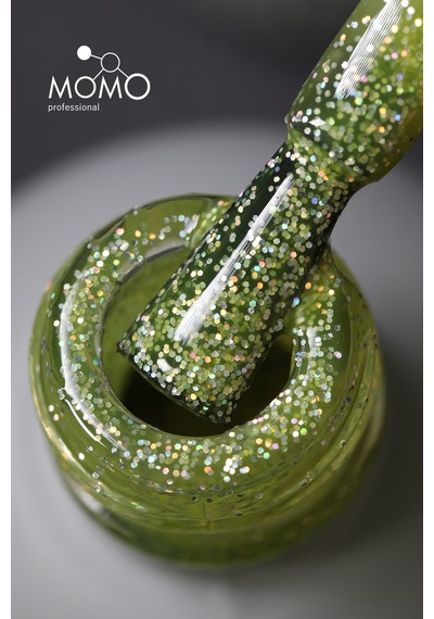 Momo Professional Glitter Kalıcı Oje G006 Lime Yeşili Holografik Simli 4 ML