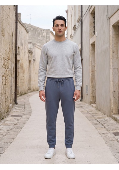 Maccali Erkek Füme Double Face Jogger Eşofman Altı