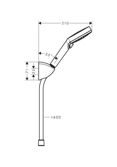 Hansgrohe Vernis Blend Vario Porter Duş Seti 1.6 M Krom