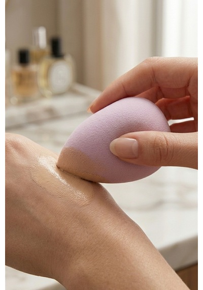 Makyaj Süngeri Pembe Beauty Blender Fondöten Ve Kapatıcı Uygulama Süngeri, 6 Cm