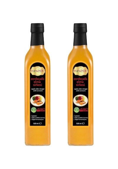 Hanzade Bitkisel Zerdeçallı Elma Sirkesi 2 x 500 ML