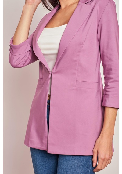 Kapri Truvakar Kol Süs Cepli Kopçalı Ofis Blazer Likralı Kumaş Blazer Ceket-gülkurusu Gül Kurusu Kapri Truvakar Kol Süs Cepli Kopçalı Ofis Blazer Likralı Kumaş Blazer Ceket-gülkurusu Gül Kurusu