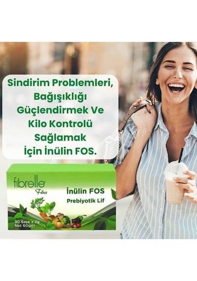 İnülin Fos Prebiyotik Lif 2 Gr Saşe 30 Adet Kutu 1 Adet