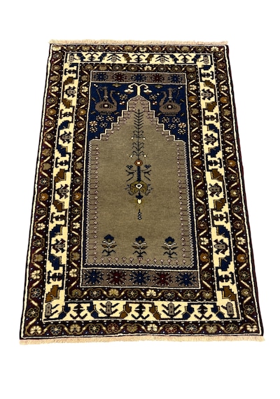 El Dokuma Sıfır Yahyalı Seccade 83x125 Kök Boya %100 Yün Namazlık Renkli