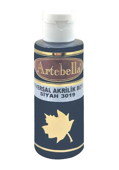 Siyah Akrilik Boya Artebella Siyah Akrilik Boya 3019 Siyah 130 Ml