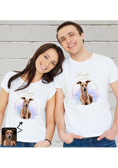 Bk Gift Kişiye Özel Evcil Hayvan Tasarımlı Beyaz Tişört-3, Sevgiliye Hediye, Arkadaşa Hediye, Trend T-shirt Kobitmeyencom33932 Bk Gift