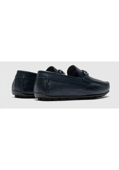 Hakiki Deri Lacivert Erkek Loafer - 39 Lacivert