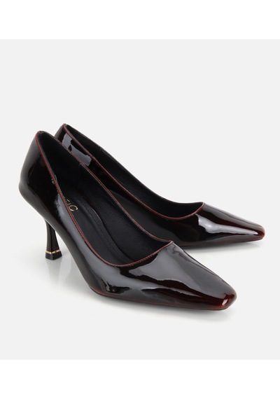 Hotiç Kadın Rugan Bordo Taş Detaylı İnce Topuklu Stiletto 01ayh332730a780 01ayh332730a780
