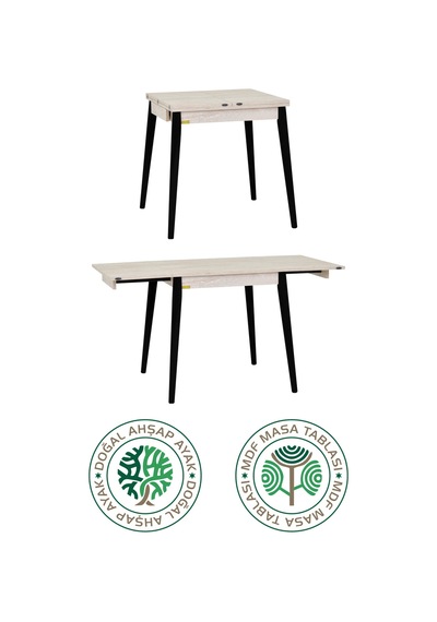 Vilinze Avanos Ahşap Katlanır Kanatlı Mdf Traverten Mutfak Masası - 70x70+70 70x140 Cm Traverte Vilinze Avanos Ahşap Katlanır Kanatlı Mdf Traverten Mutfak Masası - 70x70+70 70x140 Cm Traverte