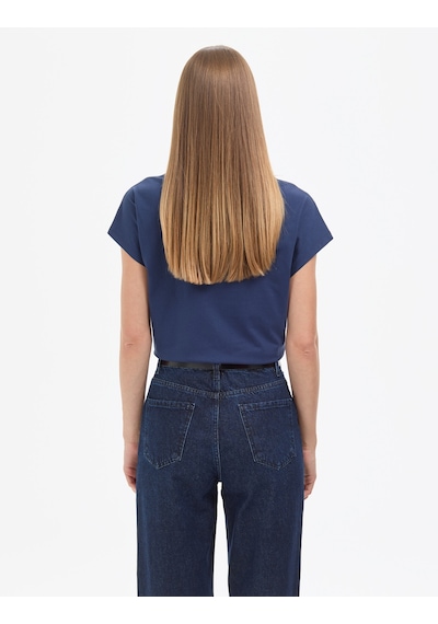 Pierre Cardin Kadın Lacivert Tişört Basic 50325454-vr033