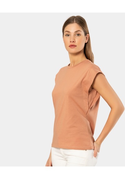 Türen Kadın Vatka Görünümlü T-shirt 3401/somon 001