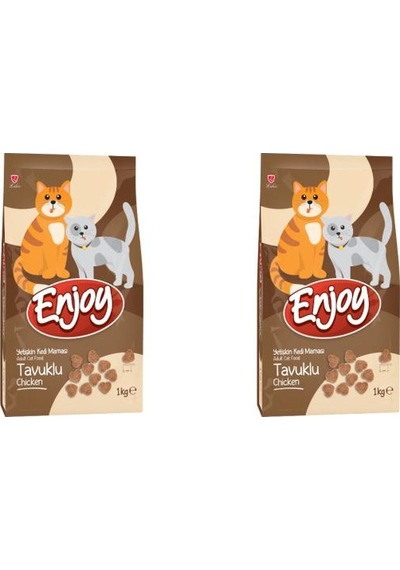 Enjoy Tavuklu Kedi Maması 1 Kg 2 Adet