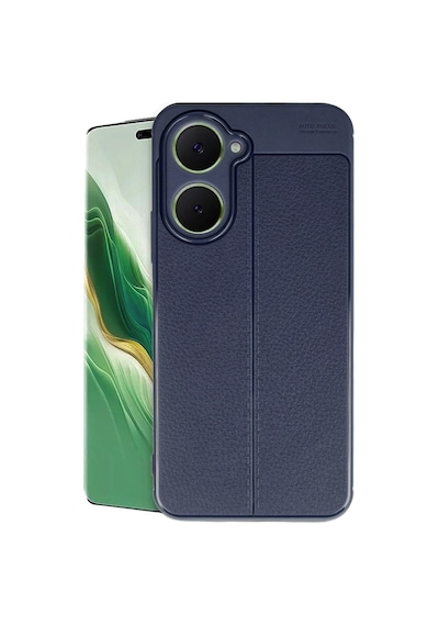 Vivo Y18 Kılıf Auto Focus Deri Desen Silikon Arka Kapak