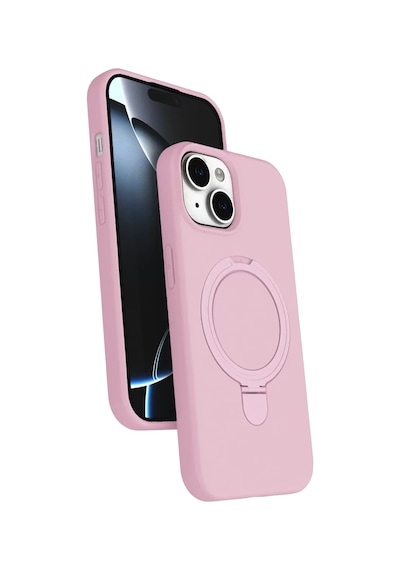 Newface Apple İphone 15 Plus Regal Magsafe Standlı Kapak - Açık Pembe