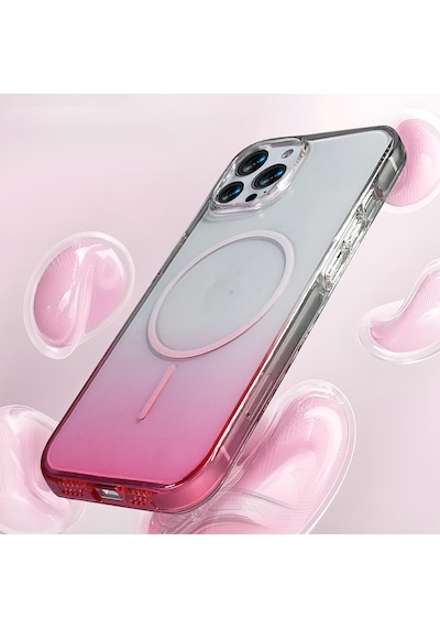Nihcase Apple Uyumlu iPhone 16 Pro Kılıf Rainbow Renkli Septik Manyetik Şarj Kapak