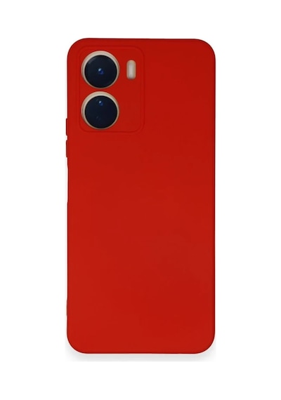 Vivo Y16 Kılıf Nano İçi Kadife Silikon - Kırmızı 0.2M-Çok Renkli