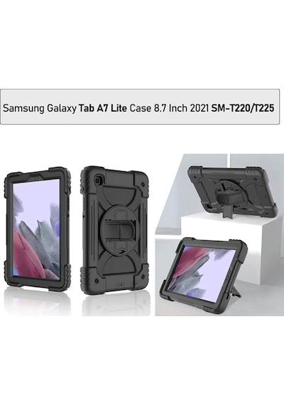 Samsung Galaxy Uyumlu Tab A7 Lite T220 - T225 Tablet Kılıfı Defender Askılı Tank Zırh Silikon Yüksek Koruma Kılıf Samsung Galaxy Uyumlu Tab A7 Lite T220 - T225 Tablet Kılıfı Defender Askılı Tank Zırh Silikon Yüksek Koruma Kılıf