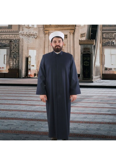 Suyuti Namaz Ve İmam Cübbesi Uzun Koyu Lacivert Enderun Model Çok Renkli