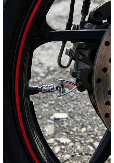 Motosiklet Krom Ok Ucu Sibop Kapağı 2 Li Universal Motor Lastik Aksesuarı